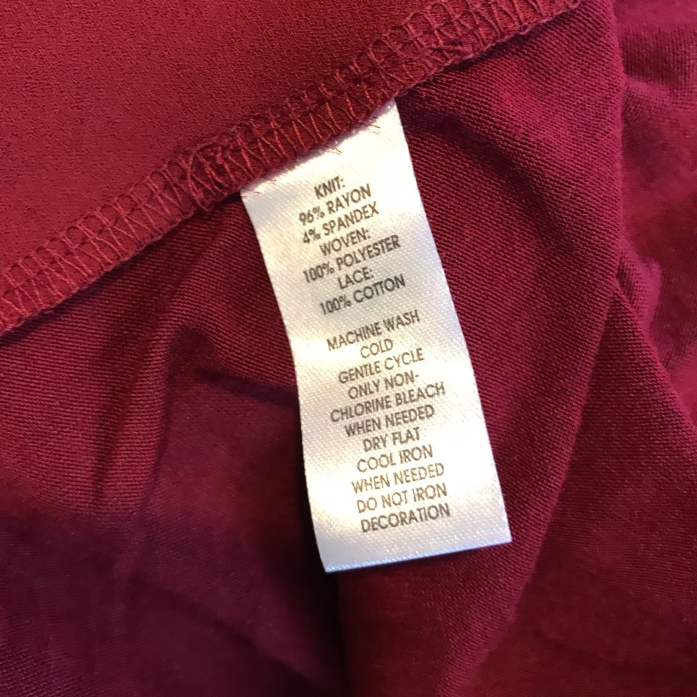 NEW Ann Taylor LOFT Red Long Sleeve Shirt Knit S - Picture 6 of 6